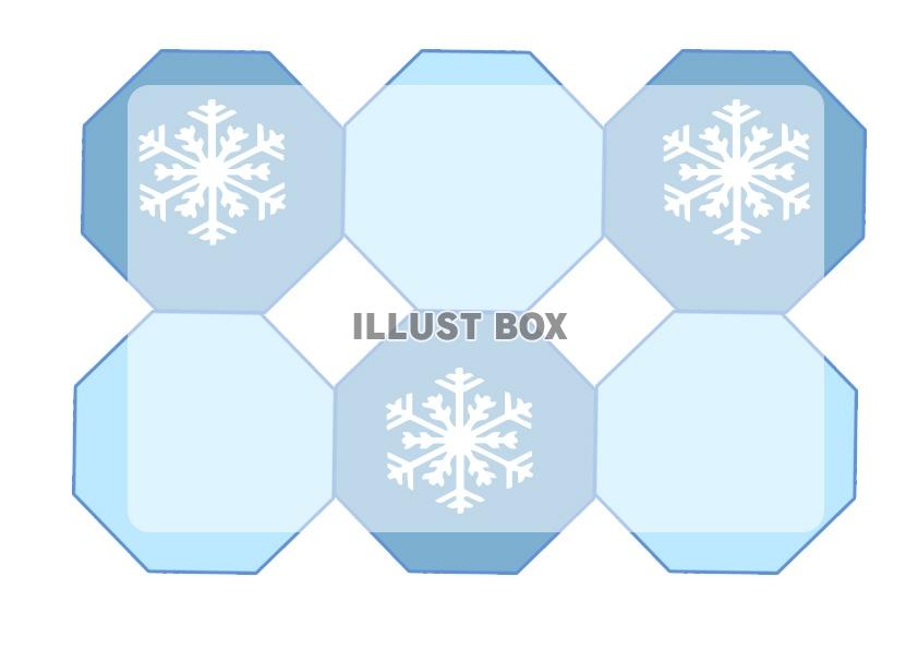 無料イラスト 雪の結晶メッセージカード 2