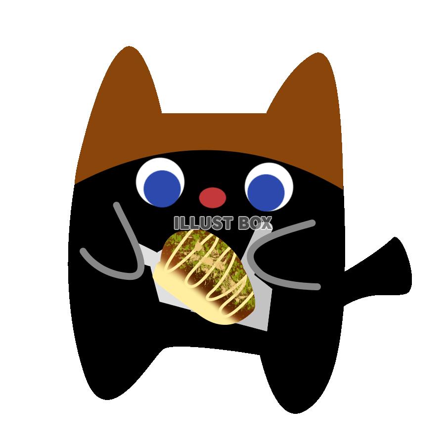 大阪のお好み焼き猫