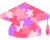 桜模様のモルタルボード