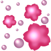 ぷっくりジュエルの桜【透過PNG】