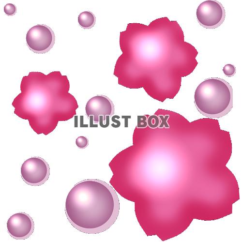 ぷっくりジュエルの桜【透過PNG】