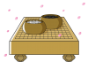 碁盤と桜【透過PNG】