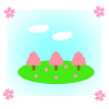 桜の風景（PNG)