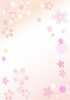 桜の花のフレーム縦横可【透過PNG】
