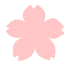 ドットと桜(透過PNG)