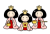 ひな祭り・三人官女のイラスト【透過PNG】