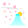 桜と富士山（PNG)