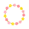 桜のリース（PNG)