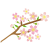 桜の枝イラスト【透過PNG】