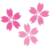 桜の花ワンポイントイラスト【透過PNG】