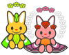 【透過PNG】うさぎのおひなさま