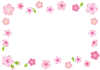 桃の花のフレーム【透過PNG】