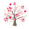 大きな桜の木　透過PNG