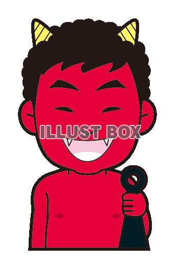 【透過PNG】赤鬼（笑う）