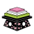 ひな祭り　菱餅イラスト2【透過PNG】