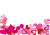 ハートたくさんのフレーム【透過PNG】