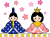 ひな祭り　お雛さまとお内裏さまイラスト【透過PNG】