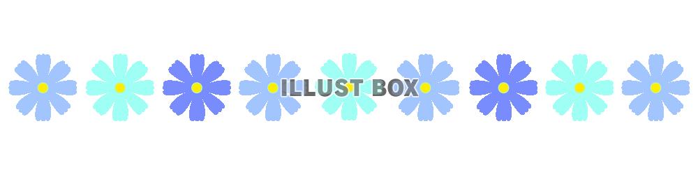 お花のライン（コスモス2） [透過PNG]
