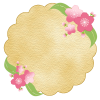 桃の花ワンポイントのラベル8