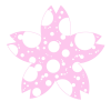 水玉模様の桜（ピンクと白） [透過PNG]