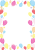 風船と星のフレーム【透過PNG】