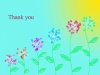 鮮やかな色調のカード〈Thank you〉