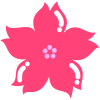 ぷっくり桜① [透過PNG]