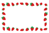 いちごのシンプルな透過PNGフレーム