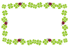 四葉のクローバーとてんとう虫の可愛いPNG透過フレーム