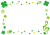 ト音記号とクローバーのフレーム2【透過PNG】