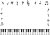 ピアノの鍵盤と音符のフレーム【透過PNG】