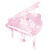 さくら柄のグランドピアノ【透過PNG】