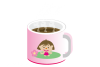 子供用の可愛い女の子のイラスト付きのマグカップ
