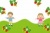 幼稚園児のイチゴ狩りの挿し絵