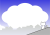 ネコと雲のフレーム【透過PNG】