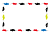 走る車のフレームわく