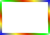シンプルなフレーム(レインボー)【透過PNG】