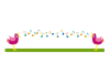 音符と小鳥のさえずりのライン素材