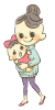 【透過PNG】ママと子