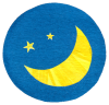 夜の月と星【透過PNG】