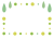 緑のフレーム飾り枠【透過PNG】