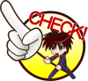 CHECK！－男の子【透過PNG】