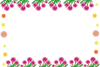 カラーの花の可愛いお星様入りフレーム枠