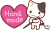 ハートのアップリケ