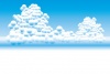 青い空に入道雲の夏のさわやかなメッセージカード