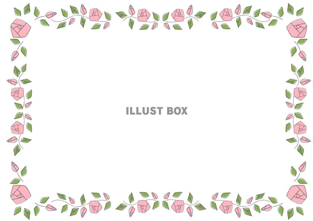 かわいい 花のフレーム 飾り枠イラスト素材が無料 イラストボックス