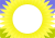 ひまわりのフレーム１【透過PNG】