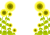 ひまわりのフレーム２【透過PNG】