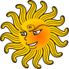 【透過PNG】太陽のイラスト