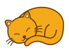 にゃんこ睡眠中3　(透過PNG)